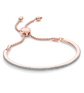 Fiji Diamond Mini Bar Bracelet in Sterling Silver and Diamond