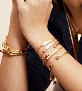 Alternate view of Gold Vermeil Fiji Bud Cuff - Monica Vinader