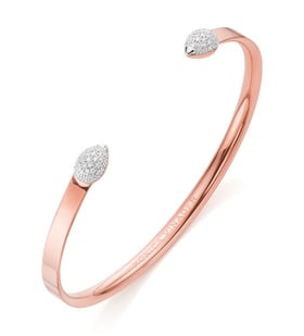 Fiji Bud Diamond Cuff in 18ct Gold Vermeil on Sterling