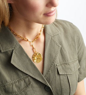 Alternate view of Gold Vermeil Siren Shore Pendant Charm - Monica Vinader