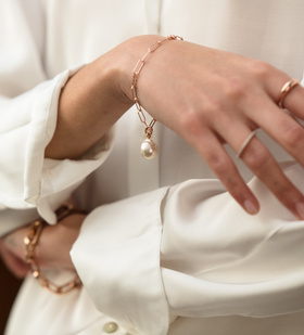 Alternate view of Gold Vermeil Alta Textured Chain Bracelet - Monica Vinader