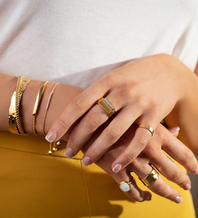 Alternate view of Gold Vermeil Linear Chain Bracelet - Monica Vinader
