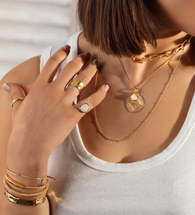 Alternate view of Gold Vermeil Marie Mini Pendant Charm - Monica Vinader
