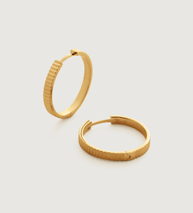 Gold Vermeil Disco Small Hoop Earrings - Monica Vinader