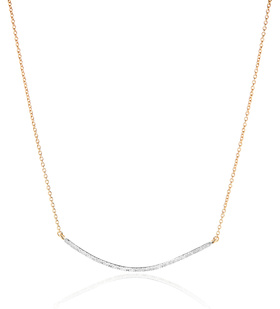 Gold Vermeil Riva Wave Diamond Necklace  - Diamond - Monica Vinader