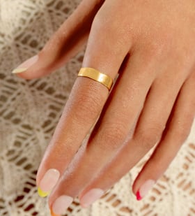 Siren Hammered Ring in 18k Gold Vermeil on Sterling Silver