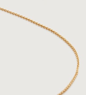 Open Link Necklace Adjustable 51-56cm/20-22' in 18k Gold