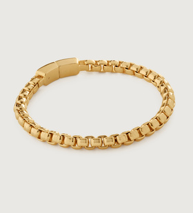 Gold Vermeil Bold Box Chain Bracelet - Monica Vinader