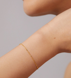 【MONICA VINADER】Mini Paperclip Chain Bracelet Mini Paperclip Chain Bracelet in 14k Solid Gold | Jewellery