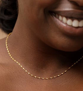 【美品・直営店購入】20inch5MM OPEN-LINK NECKLACE STORE ONLY】20inch MICRO OPEN-LINK NECKLACE｜YG｜Necklace
