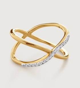 【MONICA VINADER】Marquise Diamond Ring ダイヤモンドリング Lab Grown Diamond Marquise Solitaire Stacking Ring in 14k
