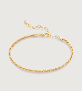 Gold Vermeil Rope Chain Bracelet - Rope Chain Bracelet - Monica Vinader