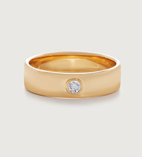 Diamond Essential Ring in 18k Rose Gold Vermeil On Sterling