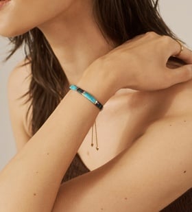 Mini Nugget Gemstone Beaded Bracelet in 18k Gold Vermeil on