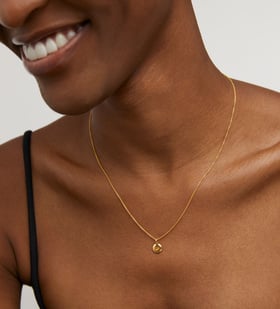 Alternate view of Gold Vermeil November Birthstone Chain Necklace - Citrine - Monica Vinader