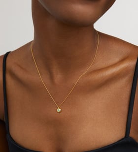 Alternate view of Gold Vermeil December Birthstone Chain Necklace - Turquoise - Monica Vinader