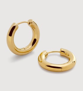 Disco Small Hoop Earrings in 18k Gold Vermeil on Sterling