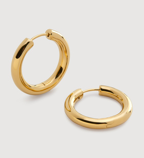Click Small Hoop Earrings in 18k Gold Vermeil on Sterling Silver