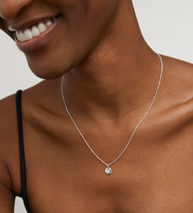 Alternate view of Sterling Silver June Birthstone Chain Necklace - Moonstone - Monica Vinader