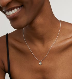 Image 58: Alternate view of Sterling Silver August Birthstone Chain Necklace - Peridot - Monica Vinader