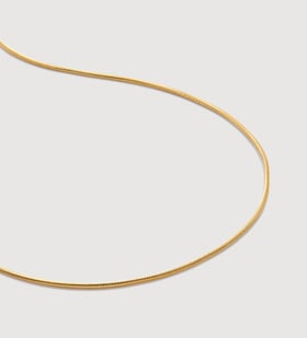 Open Link Necklace Adjustable 51-56cm/20-22' in 18k Gold Vermeil