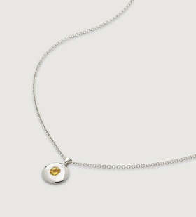 Sterling Silver November Birthstone Necklace Adjustable 41-46cm/16-18' - Citrine - Monica Vinader