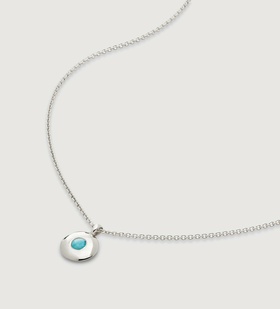 Sterling Silver December Birthstone Necklace Adjustable 41-46cm/16-18' - Turquoise - Monica Vinader