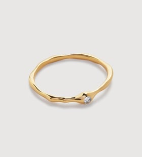 【MONICA VINADER】Heart Stacking Ring ハートリング Heart Stacking Ring in 18k Gold Vermeil on Sterling Silver