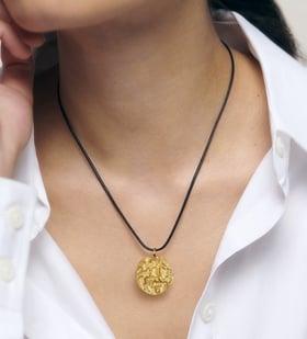 Alternate view of Gold Vermeil Goddess Coin Pendant - Monica Vinader