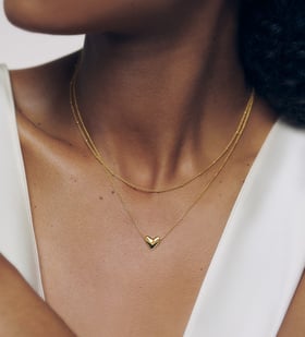 Heart and Beaded Chain Necklace Set - Monica Vinader