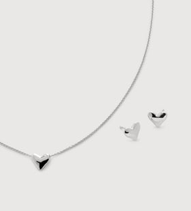 Heart Necklace and Studs Set - Monica Vinader