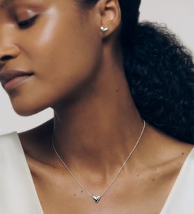 Heart Necklace and Studs Set - Monica Vinader