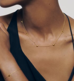 Heart Station Necklace and Bracelet Set - Monica Vinader