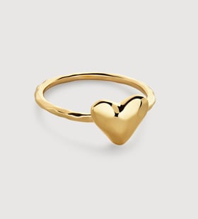 Gold Vermeil Heart Stacking Ring - Monica Vinader