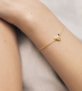 Alternate view of Gold Vermeil Heart Chain Bracelet - Monica Vinader