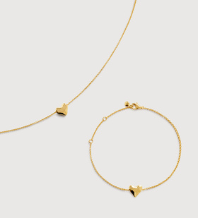 Heart Chain Bracelet in 18k Gold Vermeil on Sterling Silver