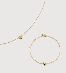 Heart Chain Necklace & Bracelet Set - Monica Vinader