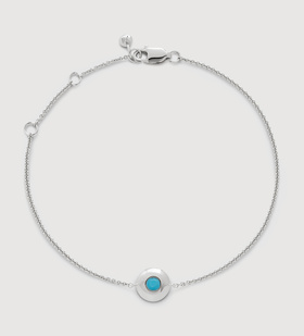 Sterling Silver December Birthstone Chain Bracelet - Turquoise - Monica Vinader