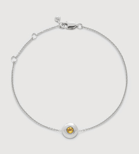 Sterling Silver November Birthstone Chain Bracelet - Citrine - Monica Vinader