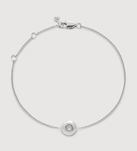 Sterling Silver June Birthstone Chain Bracelet - Moonstone - Monica Vinader