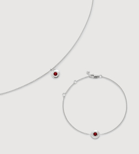 Sterling Silver January Birthstone Chain Necklace & Bracelet - Monica Vinader