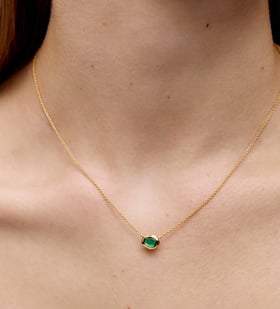 【MONICA VINADER】Mini Gem Choker Necklace Mini Gem Choker Necklace 38-43cm/15-17' in 18k Gold Vermeil
