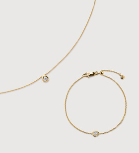 GP Lab Grown Diamond Pear Necklace and Bracelet Set - Monica Vinader