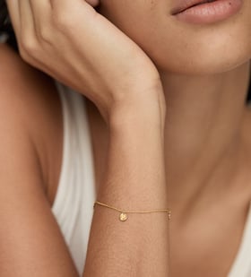 Alternate view of Gold Vermeil Siren Muse Station Chain Bracelet - Monica Vinader