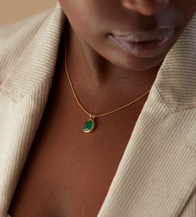 Alternate view of Gold Vermeil Fine Oval Box Chain Necklace adjustable 46cm/18' - Monica Vinader