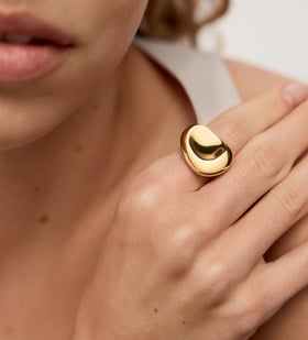 Alternate view of Gold Vermeil Aria Ring - Monica Vinader