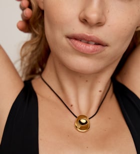 Alternate view of Gold Vermeil Aria Cord Necklace - Monica Vinader