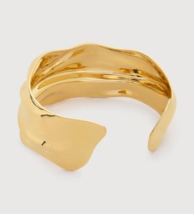 Alternate view of Gold Vermeil Nomade Bold Cuff - Monica Vinader