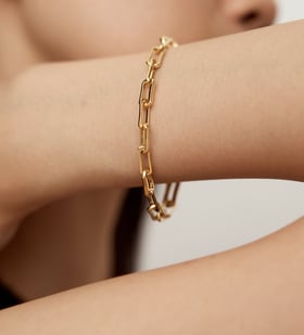Alternate view of Gold Vermeil Alta Mini Chain Bracelet - Monica Vinader