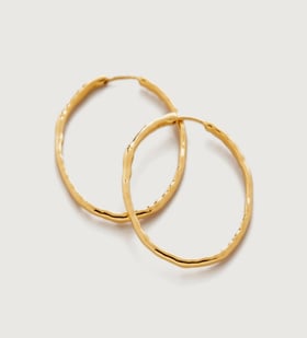 Gold Vermeil Siren Muse Large Hoop Earrings - Monica Vinader